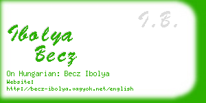 ibolya becz business card